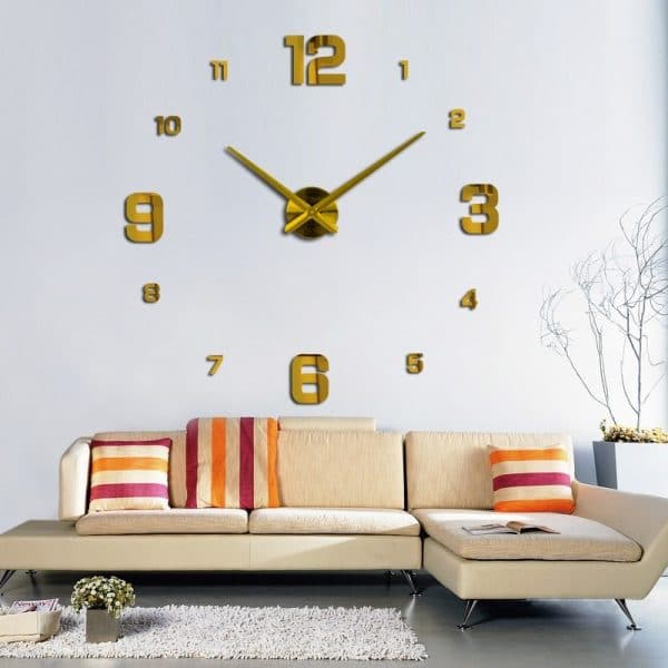 שעון קיר גדול ענק מחוגים ציור דבק חדר עבודה  מעוצב לרכישה בזול Life-Design | לייף-דיזיין